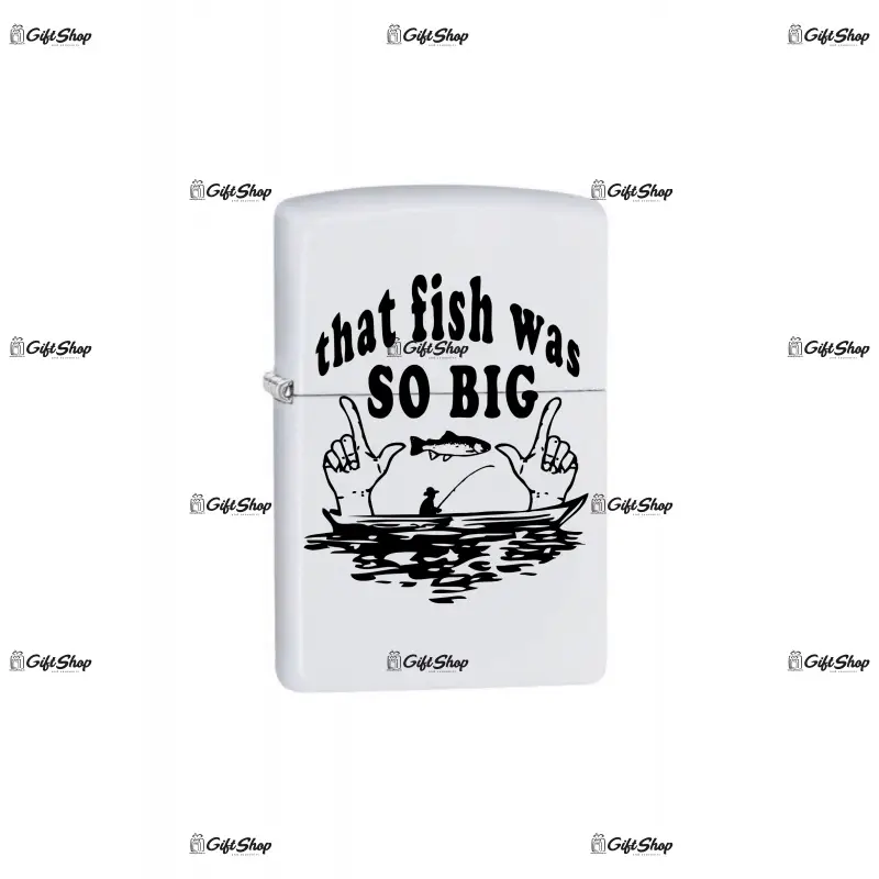 That fish was so big, bricheta metalica gravata laser cu mesaj
